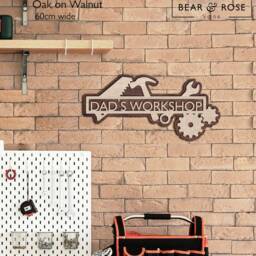 Personalised Wooden Workshop Sign Layered Wall Decor - thumbnail 3