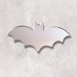 Bat Acrylic Mirror Wall Art - Many Size/Colour Options & Personalised Engraving - Bespoke Items Made - thumbnail 3