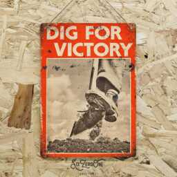 Ww2 Dig For Victory Metal Sign - Wartime Propaganda Poster Reproduction Vintage Retro Allied Shovel - thumbnail 1