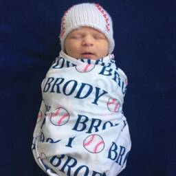 Personalized Baby Name Blanket Gift Baseball Custom Coming Home Sports Hospital Shower New Mom - thumbnail 1
