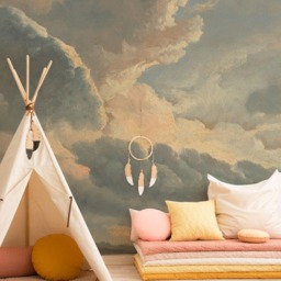 Classic Clouds Removable Wallpaper, Mural, Repositionable, Peel & Stick, Wall Decor, Self Adhesive, Covering #103 - thumbnail 2