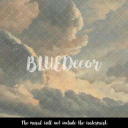 Classic Clouds Removable Wallpaper, Mural, Repositionable, Peel & Stick, Wall Decor, Self Adhesive, Covering #103 - thumbnail 4