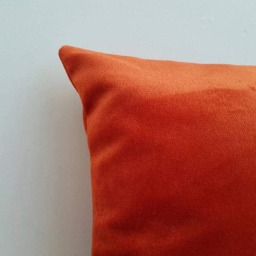 Orange Velvet Couch Pillow - Decorative Cushion Case Bohemian Sham Cozy Gift For Home Soft Throw Interior Decor -18x18 Inches - thumbnail 2