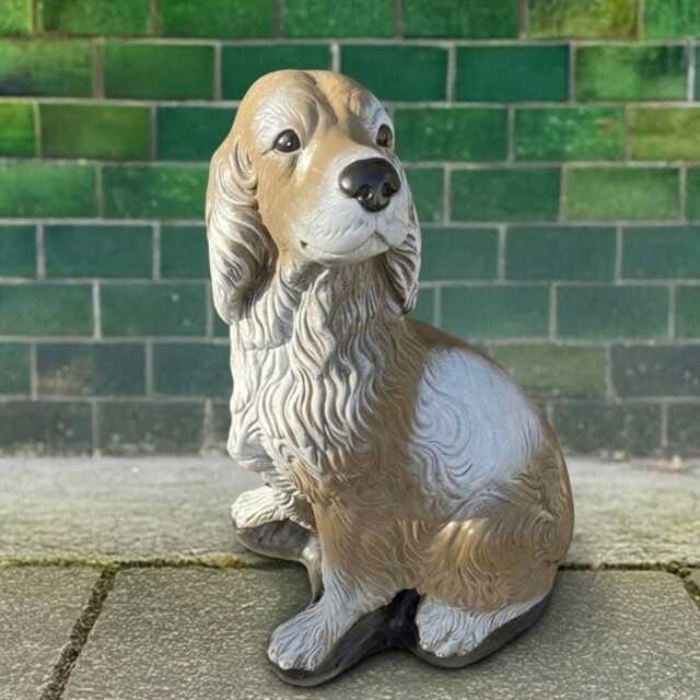 Concrete ??ocker Spaniel Figure Outdoor Stone Pet Statue Handmade Puppy Patio Ornament Garden Memorial Dog Art Decor Cement Animal Sculpture - image 1