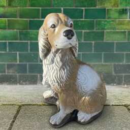 Concrete ??ocker Spaniel Figure Outdoor Stone Pet Statue Handmade Puppy Patio Ornament Garden Memorial Dog Art Decor Cement Animal Sculpture