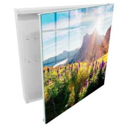 Mountain Idyll Wall Mounted Key Cabinet, Green Box For Home, Photographic Landscapes, Lovers Of Nature & Peace - thumbnail 2