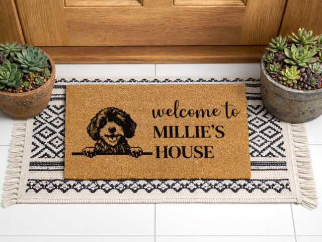 Funny Realtor Closing Gift - Custom Millie House Mat Personalized Dog Owner D??cor - image 1