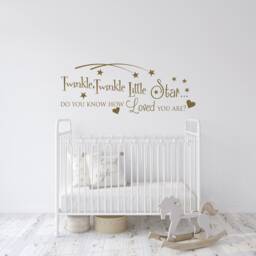 Twinkle Star Nursery Wall Decal Baby Shower Decor P76 - thumbnail 1