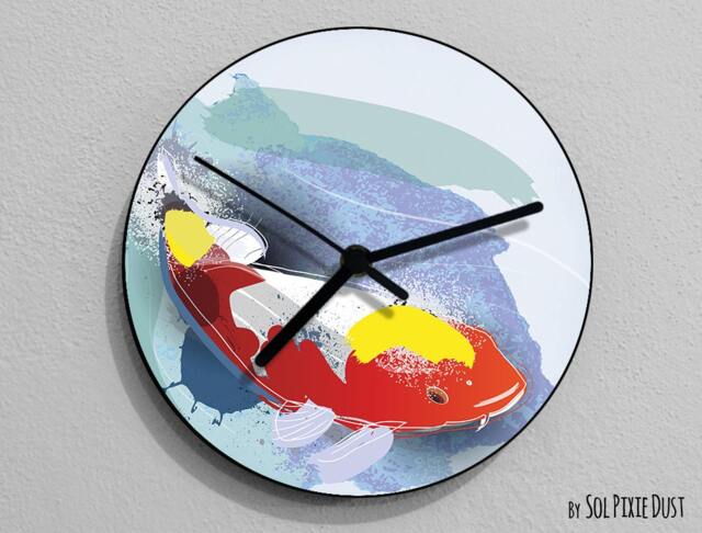 Colorful Koi Wall Clock - image 1