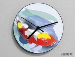 Colorful Koi Wall Clock