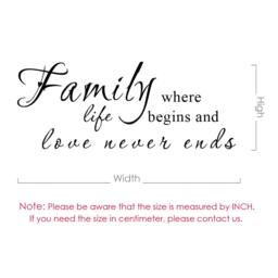 Family Wall Decal - Where Life Begins & Love Never Ends Decal- 092 - thumbnail 4