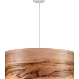 Wood Pendant Lamp - Hanging Chandelier Drop Light Dining Room Lighting Satin Walnut Sven - thumbnail 2