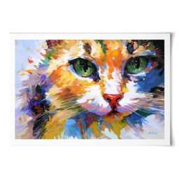 Colourful Cats Gaze Art Print - thumbnail 1