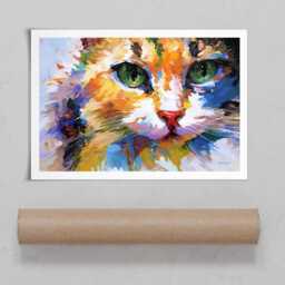 Colourful Cats Gaze Art Print - thumbnail 4
