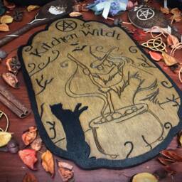 The Signs Of The Witches Kitchen Witch Pagan Paganism Wicca Wiccan Laser Engraved Pyrography Witchcraft Witch Wooden Sign Cook Kitchen - thumbnail 2