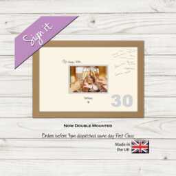30Th Photo Frame Word Birthday Special Gift 7x5Sign-664D By Photos in A Word - thumbnail 1