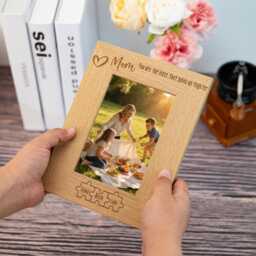 Personalized Mom Photo Frame For Engraved Wood Picture Gift For Birthday Mothers Day Gifts Nana Mimi - thumbnail 3