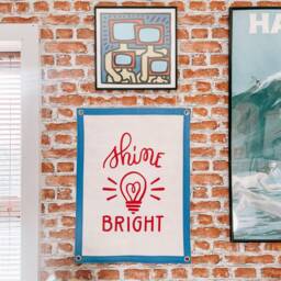 Shine Bright Wall Hanging Banner Flag/Gallery Wall Decor Motivational Kids Bedroom Nursery Office Kitchen - thumbnail 3