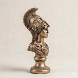 Gold Patina Athena Bust Statue, Greek Goddess Of Wisdom Sculpture, 16cm Mythology Decor, Ancient Greece Art Piece, Altar Statue