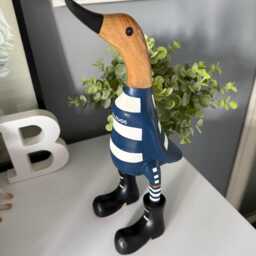 Bristol Bears Rugby - Hand-Painted Wooden Duck - Approx. 25cm - thumbnail 2