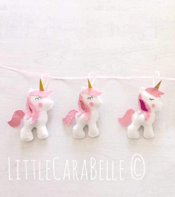 Unicorn Garland, Kids Wall Art. Banner Nursery Decoration, Little Girls Bedroom Decor, Unicorn Gifts, Gift For A Girl - image 1