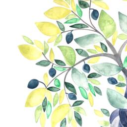 Jewish Family Tree Watercolor Painting With Hebrew Names Secular Olive Tree, Custom Ancestry Tree Of Life - thumbnail 3