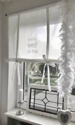 Roman Blind Bathroom Curtain White Country House Nordic Scandinavian Salle De Bain - thumbnail 1