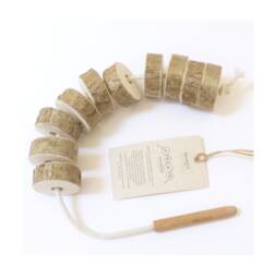 Wooden Lacing Toy Montessori Tree Slices, Fine Motor Skills - Ce Certified - thumbnail 1