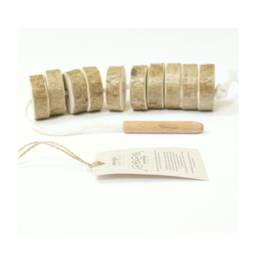 Wooden Lacing Toy Montessori Tree Slices, Fine Motor Skills - Ce Certified - thumbnail 2
