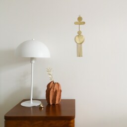Brass Wall Decor. Boho Sculpture. Mid-Century Modern Art. Abstract Hanging. Moon Decor - thumbnail 3