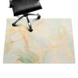 Marble Veins Office Chair Floor Protector, Creamy Desk Mat, Texture Vinyl Gaming Mat - thumbnail 3