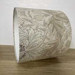 William Morris Lampshade, Grey & White Floral Shade, Silver Decor, Made To Order in Various Sizes/Linings, Housewarming Gift - thumbnail 2