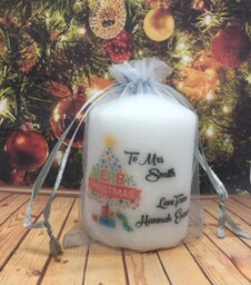 Personalised Teacher Teaching Assistant Christmas Thank You Candle Gift Choice Of 4 Designs - thumbnail 3