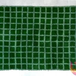 Green Grid Beni Ourain Rug - Handmade Moroccan Berber Wool - thumbnail 2