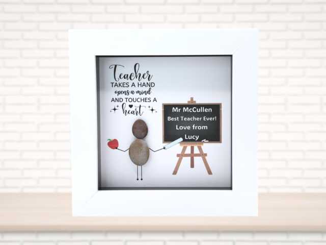 Personalised Teacher Pebble Art Handmade Thank You Gift - image 1