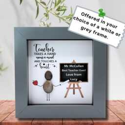 Personalised Teacher Pebble Art Handmade Thank You Gift - thumbnail 3