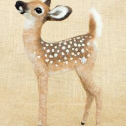 Made To Order Needle Felted Deer Fawn Custom Needle Felted Animal Sculpture - thumbnail 3