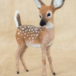 Made To Order Needle Felted Deer Fawn Custom Needle Felted Animal Sculpture - thumbnail 4
