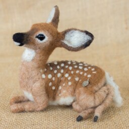 Made To Order Needle Felted Deer Fawn Custom Needle Felted Animal Sculpture - thumbnail 2