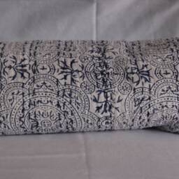 Hand Stitched Kantha Quilt Block Print Cotton Bed Cover - thumbnail 3