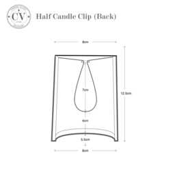 Mottled Parchment - Handmade, Candle Clip Half Shield Lampshade For Wall Lights - thumbnail 4