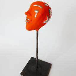 Head Sculpt in Nimble Orange & Silver - thumbnail 3