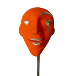 Head Sculpt in Nimble Orange & Silver - thumbnail 2