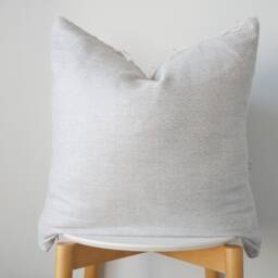 Gray Neutral Tribal Hemp Hand Woven Natural Dye Color Lumbar Pillow Cover - thumbnail 2