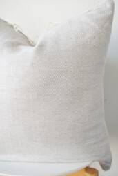 Gray Neutral Tribal Hemp Hand Woven Natural Dye Color Lumbar Pillow Cover - thumbnail 1