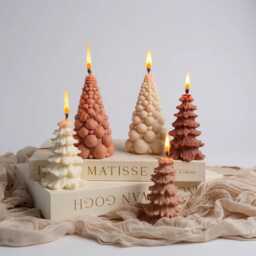 Large Christmas Tree Candle, Winter Candle, Christmas Table Candle, Christmas Ornaments, Christmas Decor, Festive Candle, Christmas Gift For Her - thumbnail 2