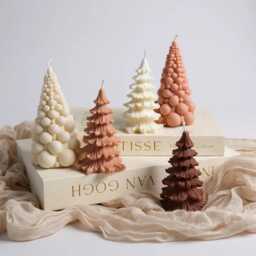 Large Christmas Tree Candle, Winter Candle, Christmas Table Candle, Christmas Ornaments, Christmas Decor, Festive Candle, Christmas Gift For Her - thumbnail 1