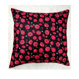Poppy & Flower Bud Cushion Cover Fits An 18 - thumbnail 1
