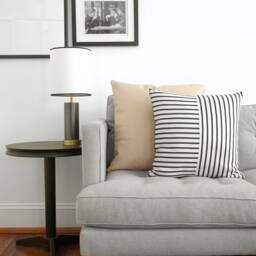Blush Pink Leather Pillow - thumbnail 2
