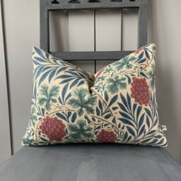 William Morris Luxury Designer Vine Blue Green Cushion Pillow Cover - thumbnail 3